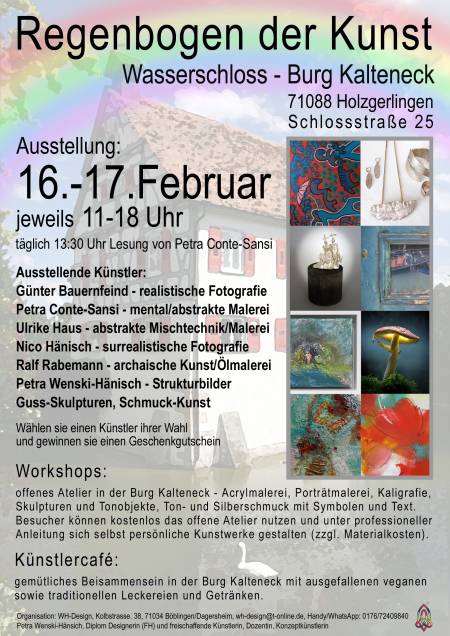 Flyer Kunstausstellung Böblingen-Holzgerlingen Wasserschlossm